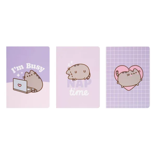 Pusheen - Set of A6 notebooks from the Moments collection, 3 pcs.