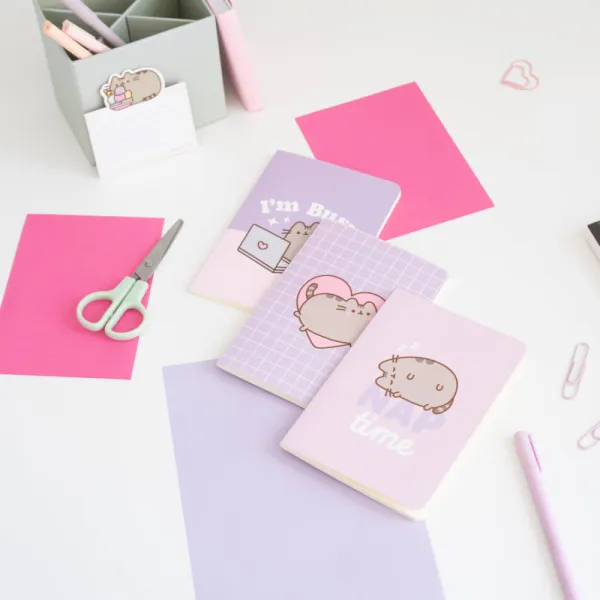 Pusheen - Set of A6 notebooks from the Moments collection, 3 pcs.