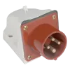 FIXED INDUSTRIAL PLUG HT-524 32A IP44 3P+E 400V