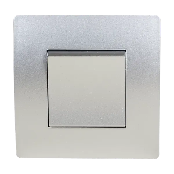 BASIC TG102 1 BUTTON 2 WAY SWITCH SILVER GREY