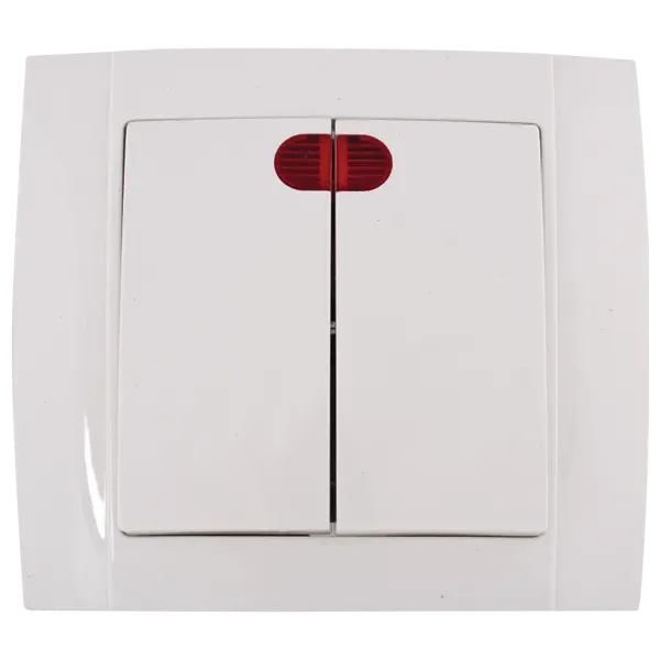 SR-2502 2 BUTTONS 1 WAY SWITCH WITH LIGHT WHITE