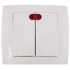 SR-2502 2 BUTTONS 1 WAY SWITCH WITH LIGHT WHITE