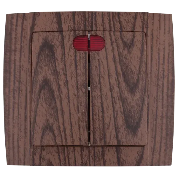 SR-2502 2 BUTTONS 1 WAY SWITCH WITH LIGHT WENGE