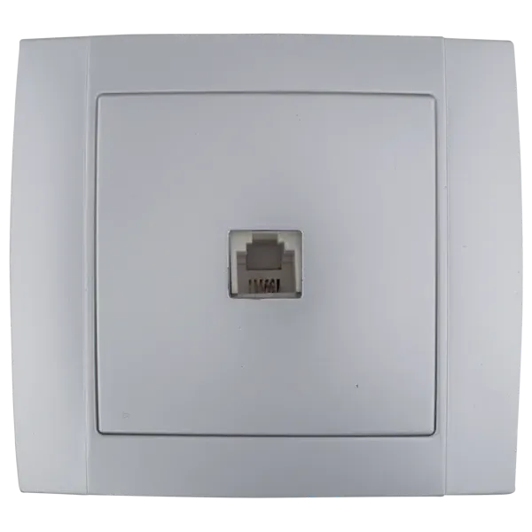 SR-2507 PHONE SOCKET SILVER GREY