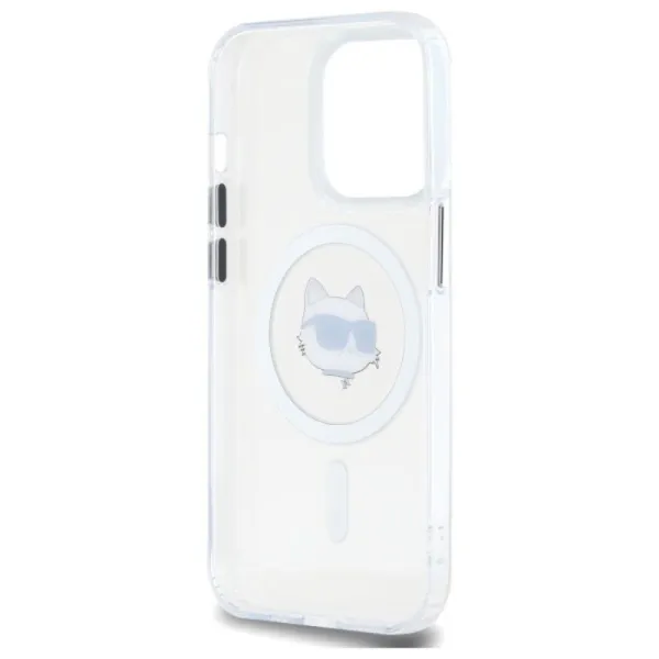 Karl Lagerfeld IML Metal Choupette Head MagSafe - Case for iPhone 13 Pro (White)