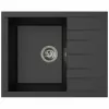 Viendaļīga izlietne ar žāvētāju Stradour 1C XS Melns