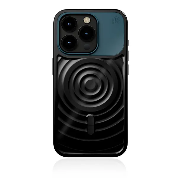 STM Reawaken Ripple MagSafe - Case for iPhone 15 Pro (Black / Atlantic)