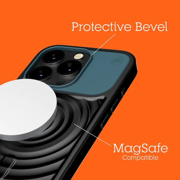 STM Reawaken Ripple MagSafe - Case for iPhone 15 Pro (Black / Atlantic)
