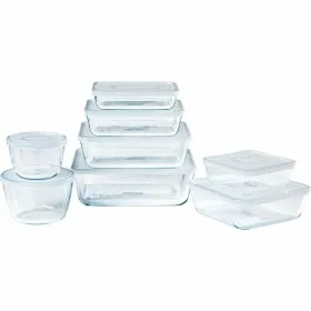 Stacionarių hermetiškai uždarytų virtuvinių konteinerių rinkinys Pyrex Cook & Freeze Skaidrus 8 Dalys