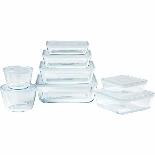 Набор штабелируемых герметичных кухонных контейнеров Pyrex Cook & Freeze Прозрачный 8 Предметы