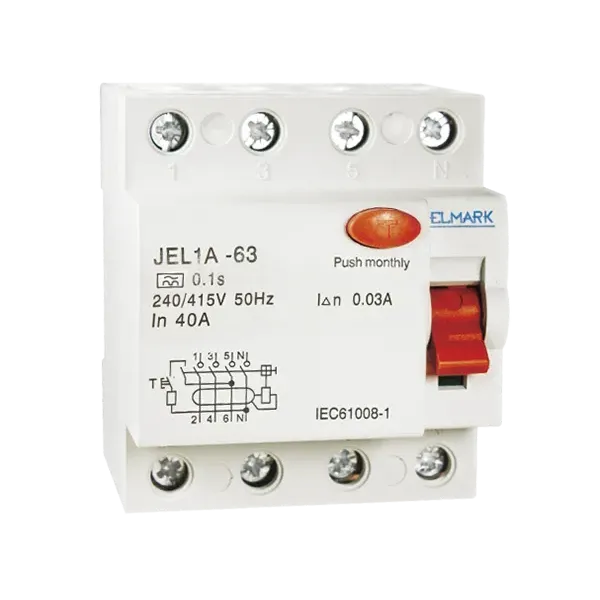 RESIDUAL CURRENT DEVICE JEL1A 4P 80A/100MA