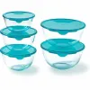 Set of lunch boxes Pyrex Transparent Turquoise 5 Pieces