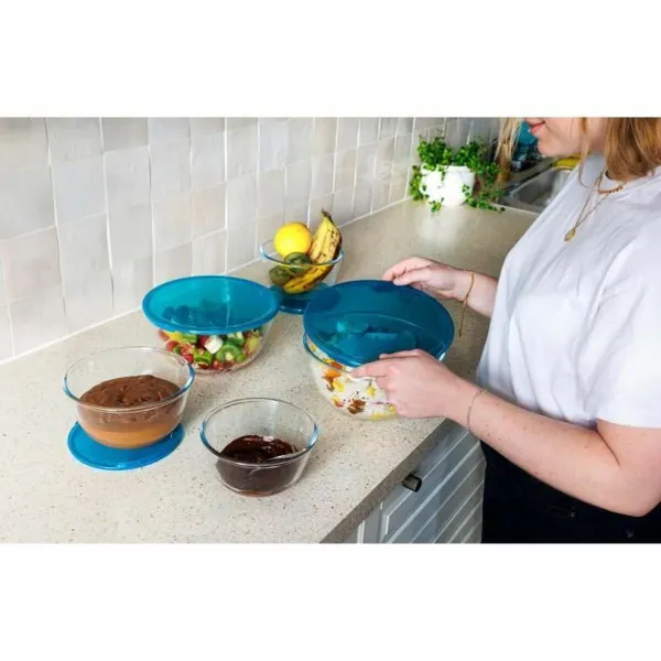 Padažinių rinkinys Pyrex Skaidrus Turkis 5 Dalys