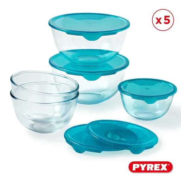Набор судков Pyrex Прозрачный бирюзовый 5 Предметы