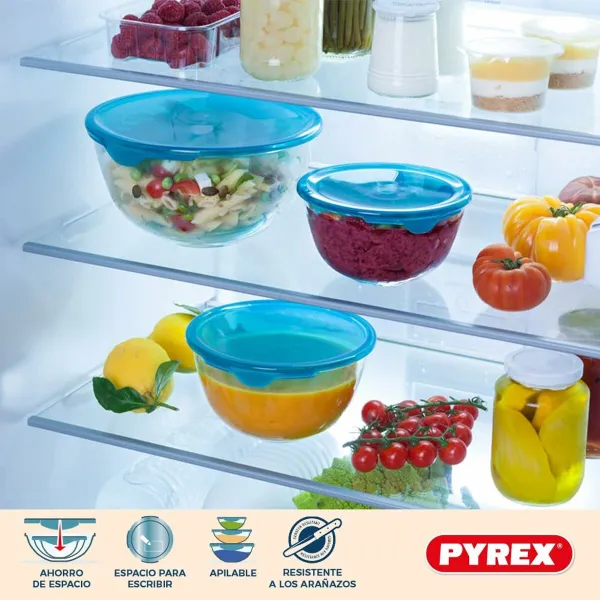 Padažinių rinkinys Pyrex Skaidrus Turkis 5 Dalys