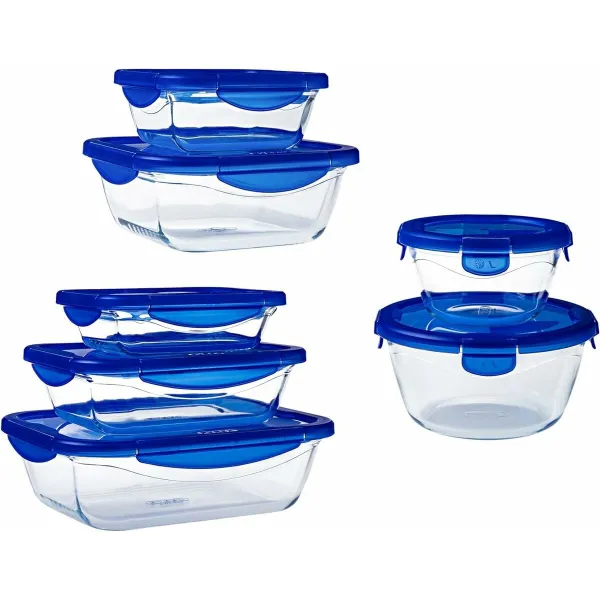 Eväsrasiasetti Pyrex Cook & Go Sininen Läpinäkyvä