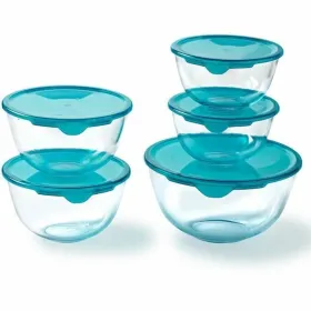 Pusdienu kastīšu komplekts Pyrex Caurspīdīgs Tirkīzs 5 Daudzums