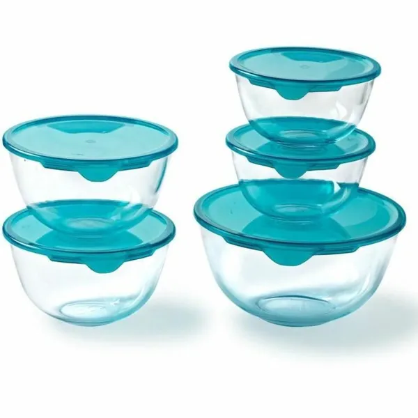 Padažinių rinkinys Pyrex Skaidrus Turkis 5 Dalys