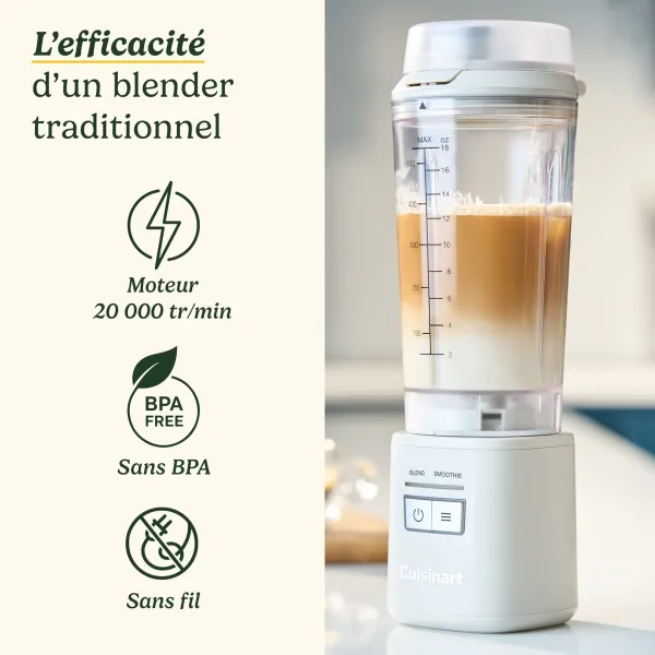 Trintuvas su indu Cuisinart PBL100E Blast&Go 120 W Balta 500 ml