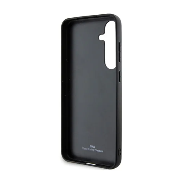 BMW Signature Leather Crossing Lines Pattern - Case for Samsung Galaxy S24 (black)