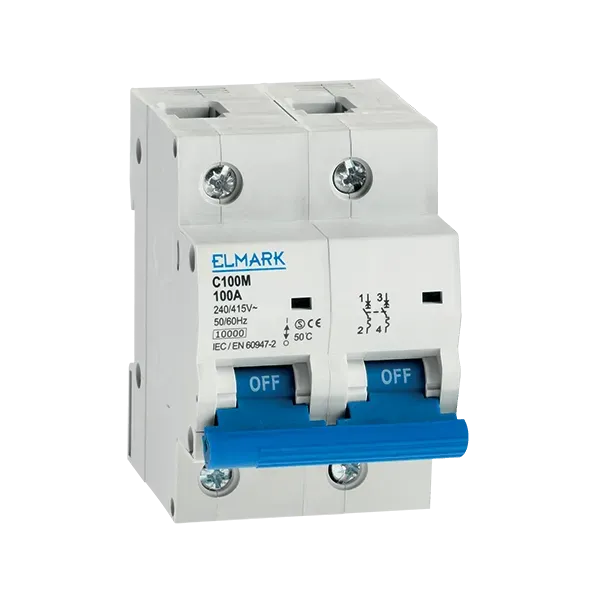 MINIATURE CIRCUIT BREAKER C100M 10KA 2P 80A CURVE B