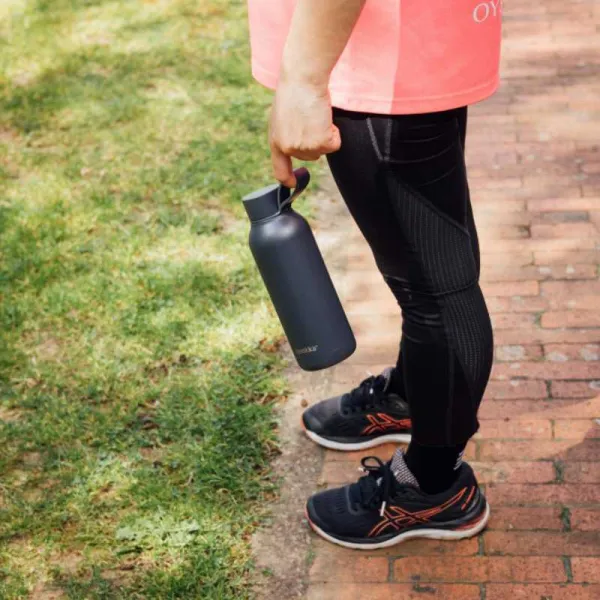 Quokka Solid With Strap - 510ml Stainless Steel Thermos Bottle with Strap (Slate)