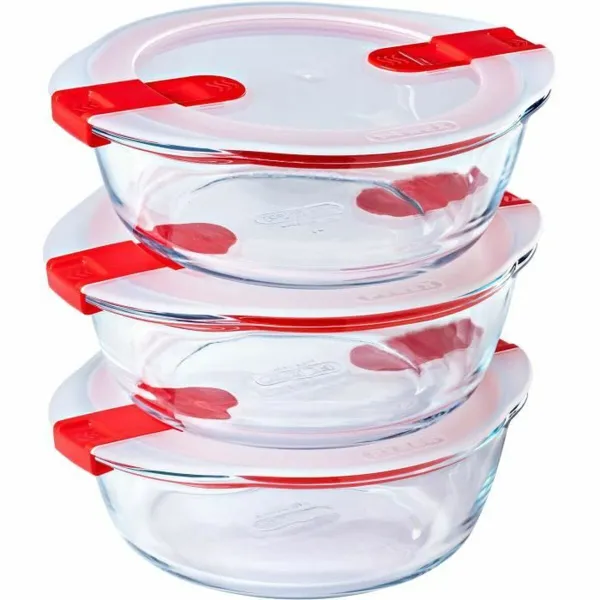 Контейнер для сохранения пищевых продуктов Pyrex Cook & Heat 1,1 L Прозрачный 3 Предметы