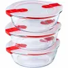 Контейнер для сохранения пищевых продуктов Pyrex Cook & Heat 1,1 L Прозрачный 3 Предметы