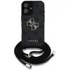 Guess 4G Big Logo Cord Strap Crossbody - Case for iPhone 16 (black)