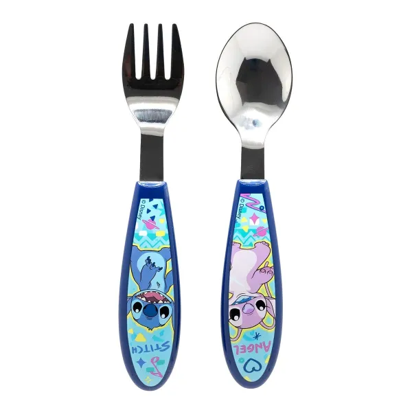 Cutlery set ThermoBaby LILO & STITCH Blue Turquoise Metal Stainless steel 2 Pieces