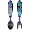 Cutlery set ThermoBaby LILO & STITCH Blue Turquoise Metal Stainless steel 2 Pieces