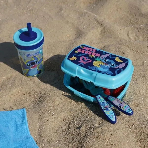 Stalo įrankių rinkinys ThermoBaby LILO & STITCH Mėlyna Turkis Metalinis Nerūdijantis plienas 2 Dalys