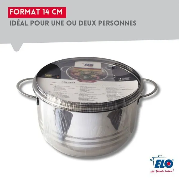Keptuvės Fackelmann Elo Brillant Plienas 1,75 L 1,25 L 2 Dalys
