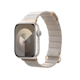 Crong Eclipse - Magnetic Leather Apple Watch Band 38/40/41/42mm (Beige)