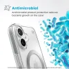 Speck Presidio Perfect-Clear ClickLock & MagSafe - iPhone 16 Case (Clear / Chrome Finish / Serene Silver)