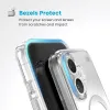 Speck Presidio Perfect-Clear ClickLock & MagSafe - iPhone 16 Case (Clear / Chrome Finish / Serene Silver)