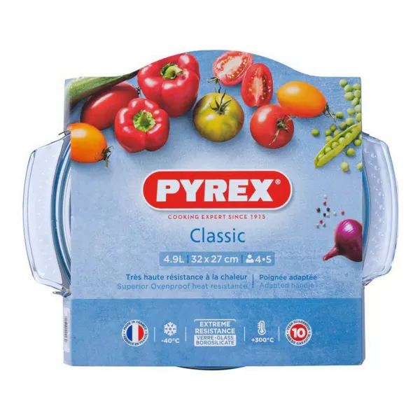 Lasikannellinen vuoka Pyrex 118A000/5043 Läpinäkyvä Lasi