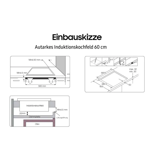 Indukcijas Plīts Samsung NZ64M3NM1BB 60 cm 7200 W