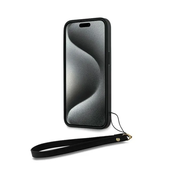 DKNY Wrist Strap Stock Logo - Case for iPhone 14 Pro Max (Black)