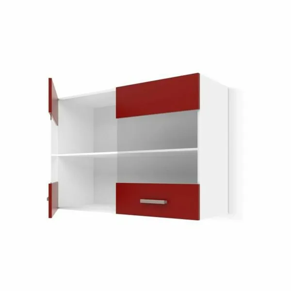 Virtuves skapītis Sarkans PVC Stikls Plastmasa Melamīna 80 x 31 x 55 cm