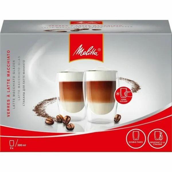 Lasi Melitta Machiatto Läpinäkyvä 300 ml Kahvi (2 osaa)