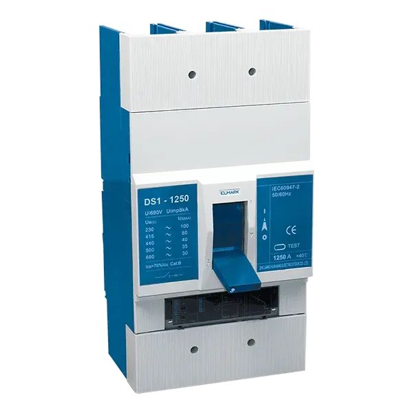 ELECTRONIC MOULDED CASE CIRCUIT BREAKER DS1-1250E 1000A 3P WITH ADJUSTABLE RANGE 400-1000A