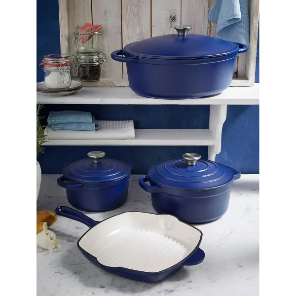 Pan GSW 717267 Blue White Steel 2 Pieces