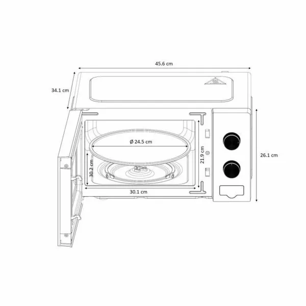Mikrolaineahi Oceanic MO20W11  20 L