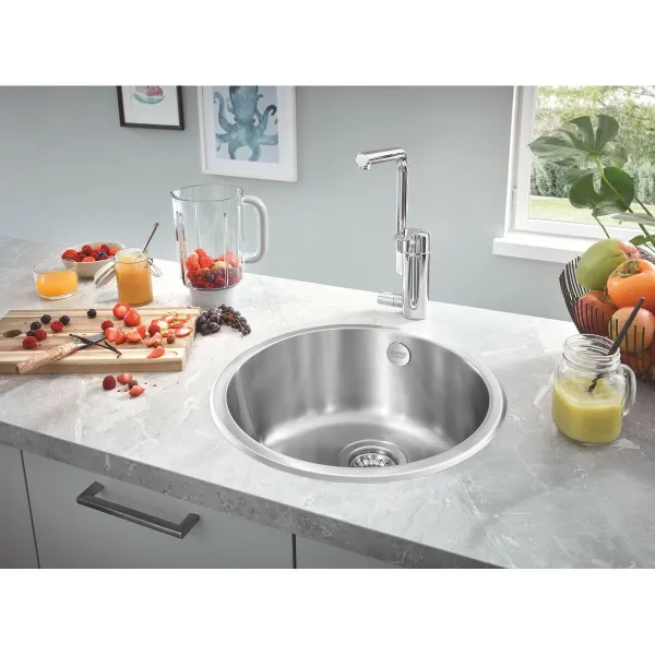 Viendaļīga izlietne Grohe K200 Pelēks