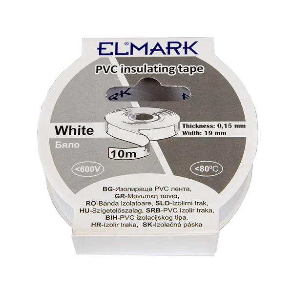 INSULATING TAPE 10mx19mm WHITE