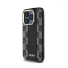 DKNY Leather Checkered Mono Pattern MagSafe - Case for iPhone 15 Pro (Black)