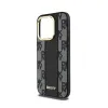 DKNY Leather Checkered Mono Pattern MagSafe - Case for iPhone 15 Pro (Black)