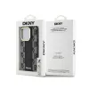 DKNY Leather Checkered Mono Pattern MagSafe - Case for iPhone 15 Pro (Black)