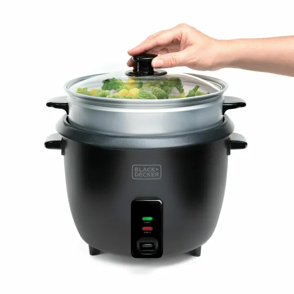 riisikeetja Black & Decker BXRC1800E Must 1,8 L Valge Alumiinium 700 W